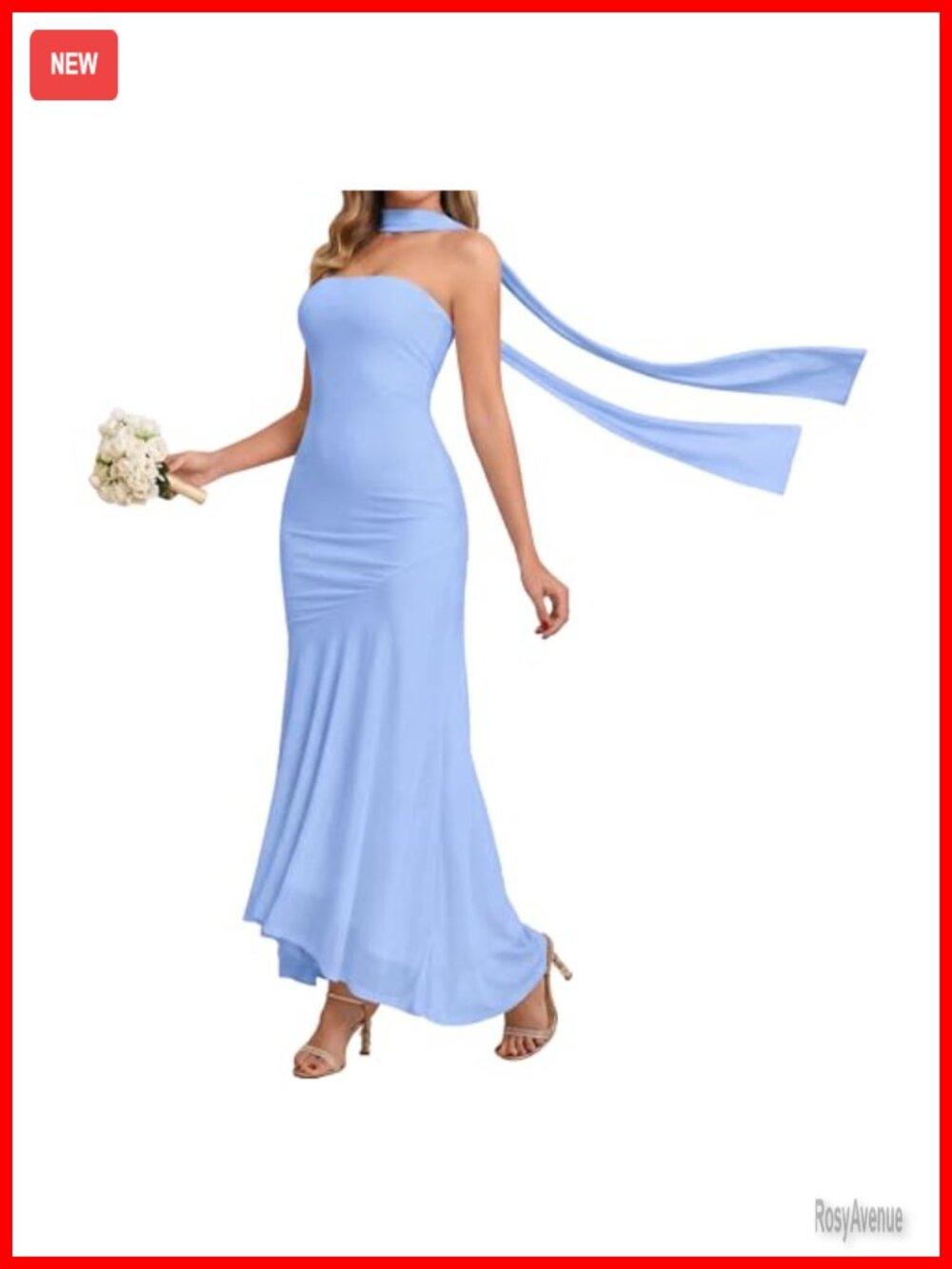 Women's Summer Wedding Guest Maxi Dress Strapless Tube Floral Bodycon Ruffle